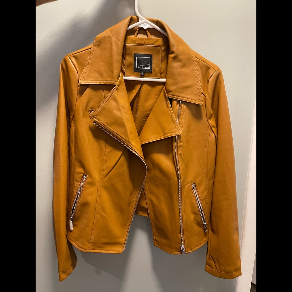 Lily & Lottie Moto jacket. Camel. Size medium.